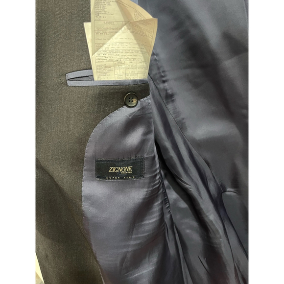 SuitSupply Charcoal Napoli Single Breasted Pure Wool Suit Jacket Size 46 Long - Picture 5 of 12